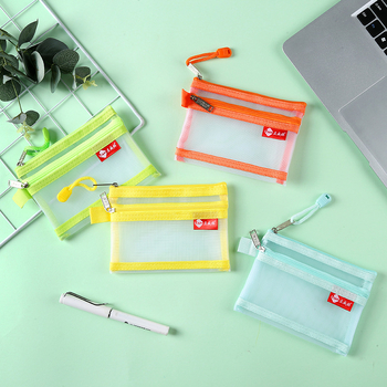 Liweihe EVA Organizator dublu-strat pentru carduri și accesorii, cu fermoar