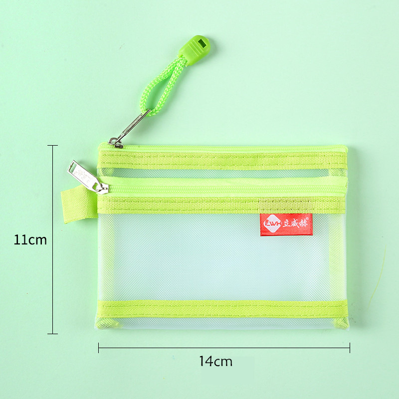 Liweihe EVA Organizator dublu-strat pentru carduri și accesorii, cu fermoar