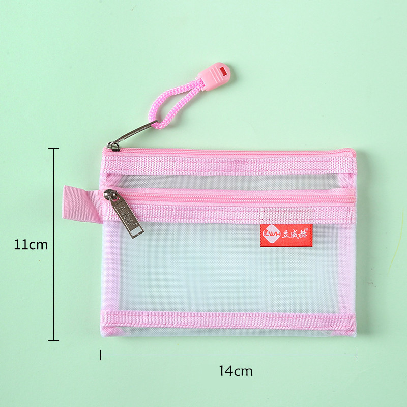 Liweihe EVA Organizator dublu-strat pentru carduri și accesorii, cu fermoar