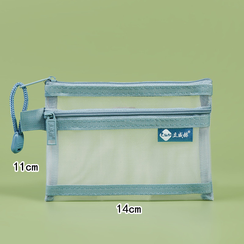 Liweihe EVA Organizator dublu-strat pentru carduri și accesorii, cu fermoar