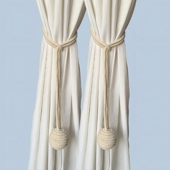 Șnur din bumbac pentru perdele cu curele reglabile — stil modern minimalist, fără găuri, personalizabil