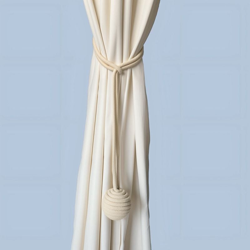 Șnur din bumbac pentru perdele cu curele reglabile — stil modern minimalist, fără găuri, personalizabil