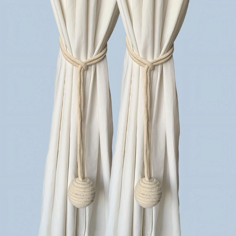 Șnur din bumbac pentru perdele cu curele reglabile — stil modern minimalist, fără găuri, personalizabil