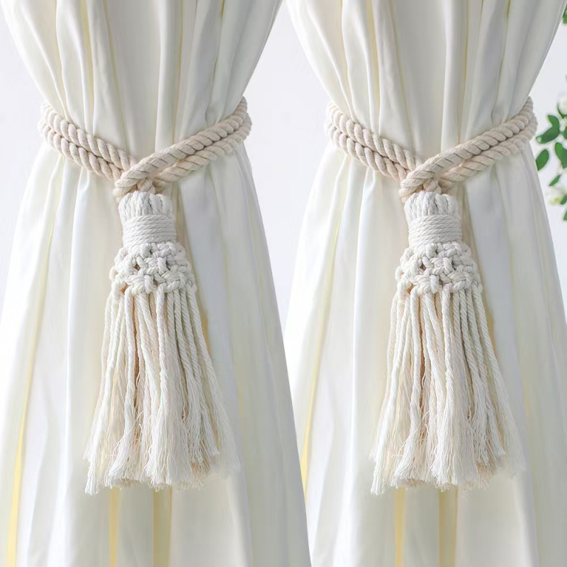 Remeni za zavjese Boho Nordic - poliester-pamuk materijal, prilagodljivi