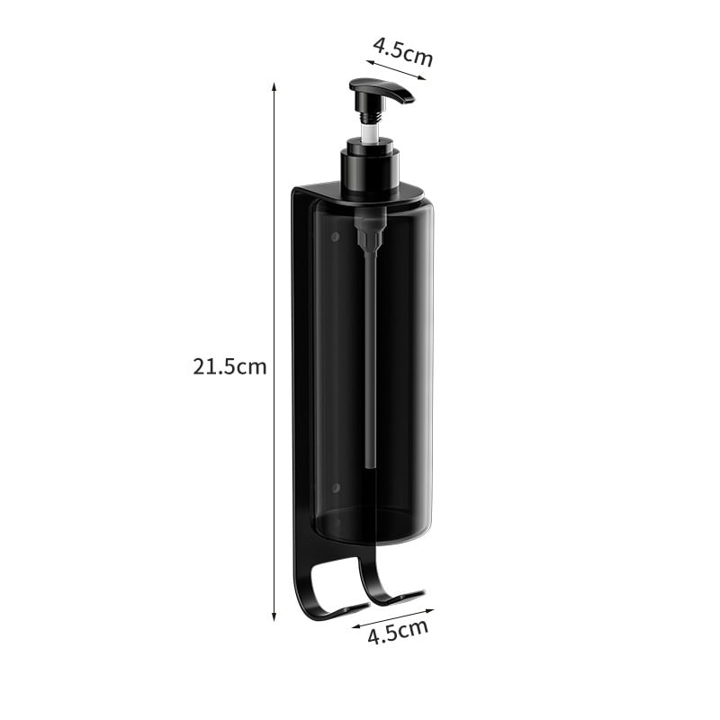 Sieninis muilo dozatoriaus laikiklis viešbučiams ir butų nuomoms, dušo gelio ir šampūno laikiklis, nerūdijantis plienas, rankiniu spaudimu veikiantis, 435 g, paviršius: poliruotas/dažytas/elektroplatinavimas, prekės ženklas Hanchi