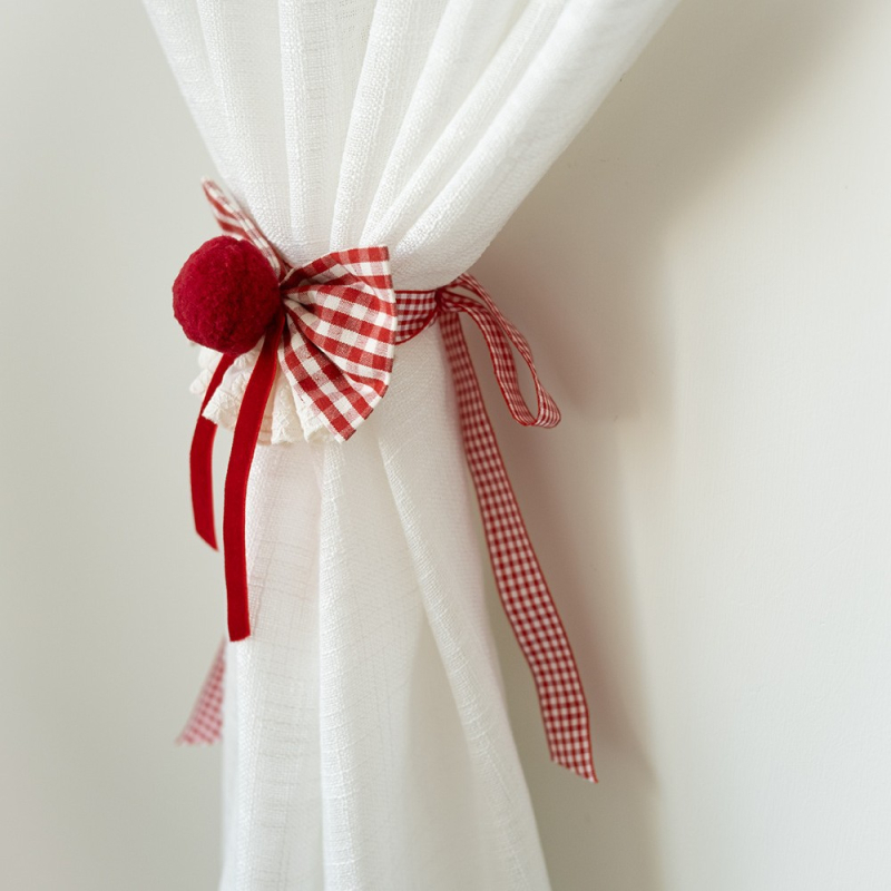 HEGALY Legături pentru perdele din material, Model carouri, Stil modern, Fără personalizare