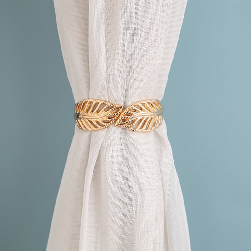 Traka za zavjese od legure, dizajn lišća s prorezom, svijetlo luksuzan stil, Fan Yutong, prilagodljivo