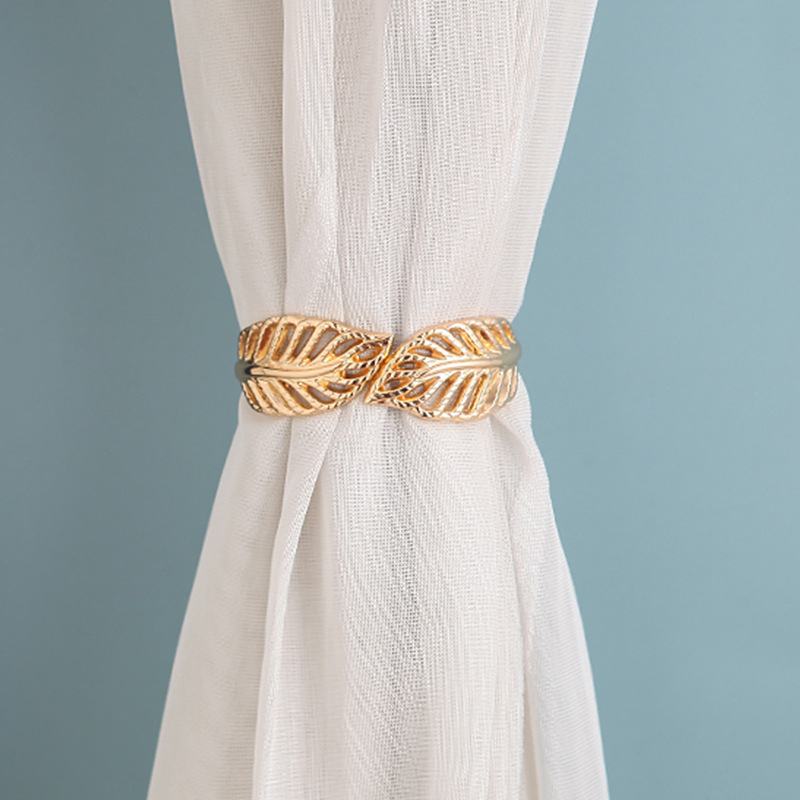 Traka za zavjese od legure, dizajn lišća s prorezom, svijetlo luksuzan stil, Fan Yutong, prilagodljivo