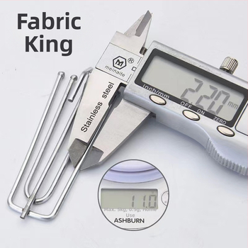 Užuolaidų kabliukų rinkinys, keturių dantų dizainas, su kabinimo žiedais ir užuolaidų klipsais, 15 vnt