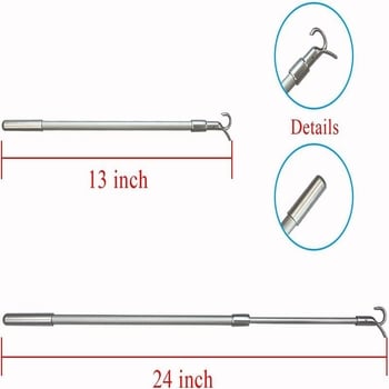 Регулируема въртяща се пръчка за хоризонтални щори, алуминиева сплав, разтегателна пръчка за завеси, Sea Yiming