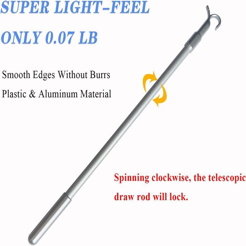 Регулируема въртяща се пръчка за хоризонтални щори, алуминиева сплав, разтегателна пръчка за завеси, Sea Yiming