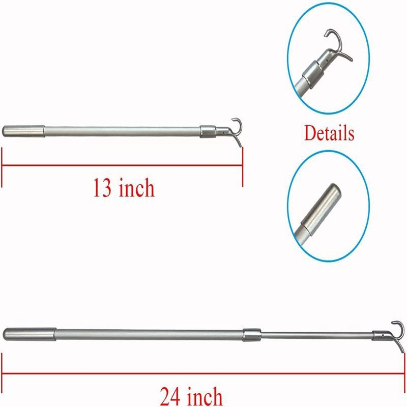 Регулируема въртяща се пръчка за хоризонтални щори, алуминиева сплав, разтегателна пръчка за завеси, Sea Yiming