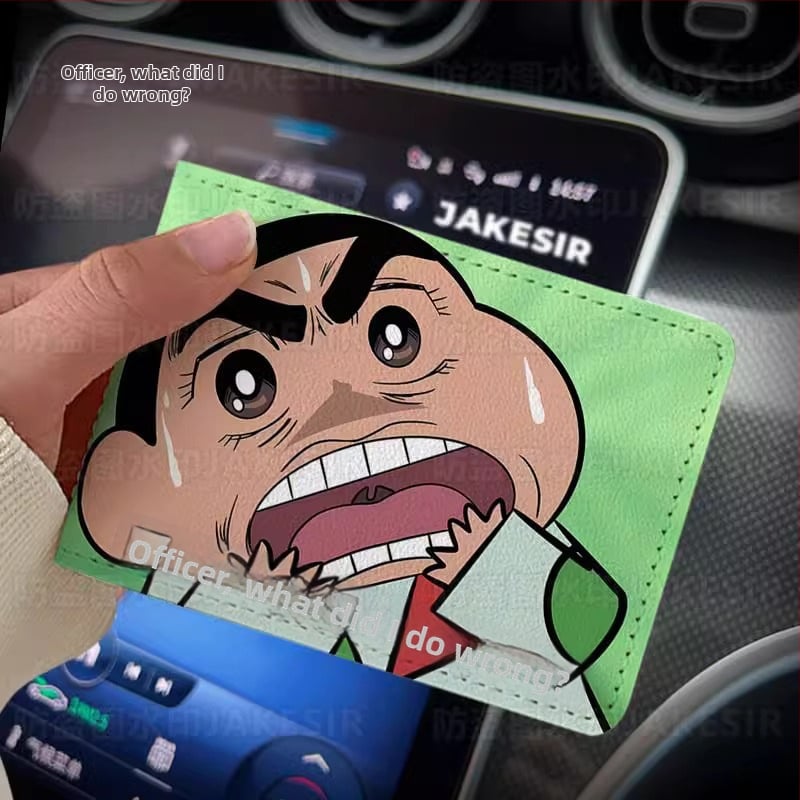 Калъф за шофьорска книжка – Crayon-Style персонализиран кожен калъф за автомобил, защитен калъф,унисекс; Материал: PU; Подплата: изкуствена кожа; Стил: унисекс