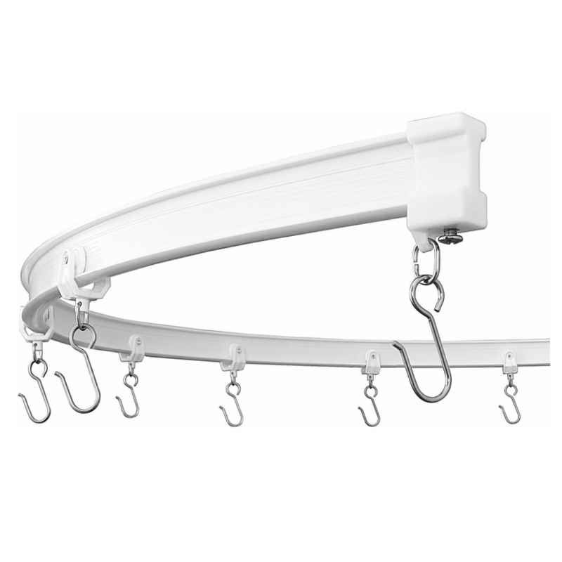 Siyu Metalo lubų užuolaidų bėgis — lankstus, arkinės formos, tylus, šiuolaikiškas minimalistinis stilius