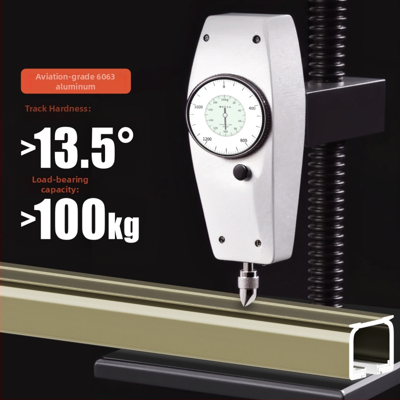 2,8 mm extra hrubý nosný kolieskový profil na závesy, ťažká hliníková zliatina, dvojdráhová dráha, tichý chod