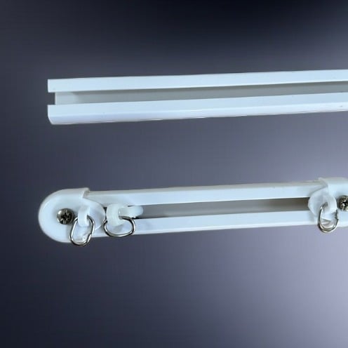 PVC карнизна релса за завеси, кръгъл и прав участък, персонализируема, модерен минималистичен дизайн