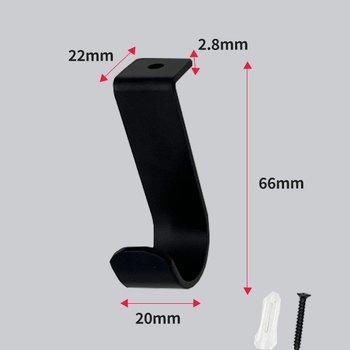 Függönyrúdtartó, Modell 25, Vas, Felső szerelés, Függönyökhöz, Modern Minimalista stílus