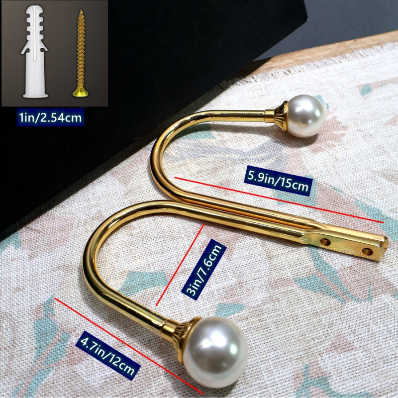 U formos perlų galvos sieninis kabliukas užuolaidoms ir striukėms, kietas geležis, paprastas ir modernus stilius.