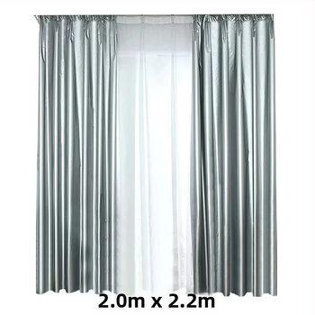 Дебел засенчващ плат за завеси, готов за употреба, пълно засенчване, светлозащитна материя, включени 10 куки