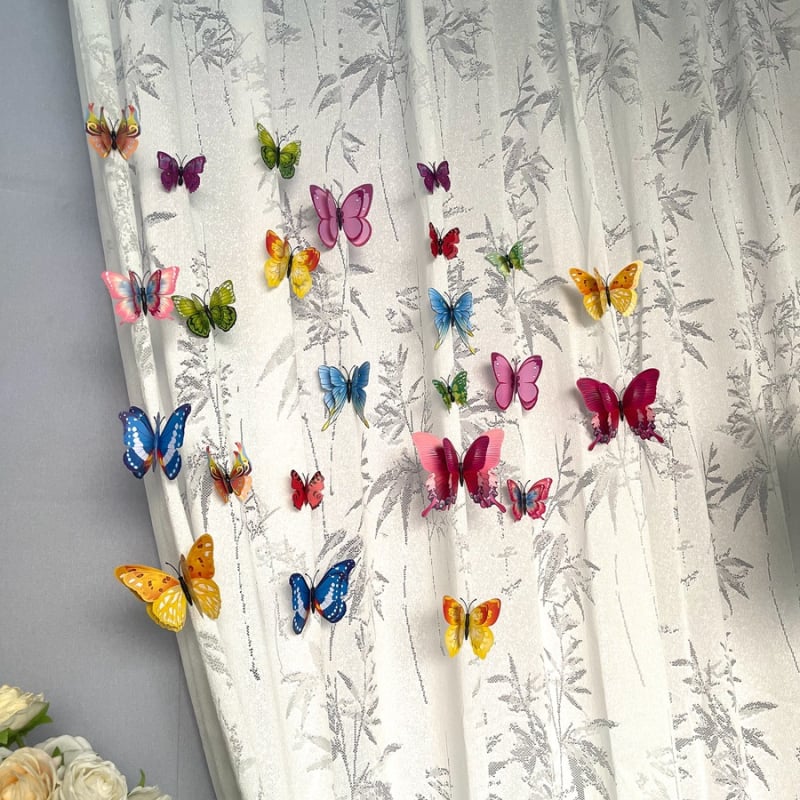 Комплект аксесоари за завеси за врата (пеперуден дизайн; PVC материал; 24 комплекта; Meet; модерен минималистичен стил)