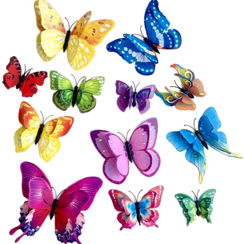 Комплект аксесоари за завеси за врата (пеперуден дизайн; PVC материал; 24 комплекта; Meet; модерен минималистичен стил)