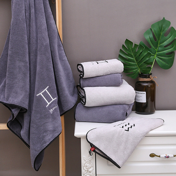 Koralo pluošto rankšluosčių komplektas – greitai džiūsta, sugeria – vyrams ir moterims, poros komplektas – Medžiaga: 80% poliesteris, 20% poliamid; Siūlų specifikacija 150D; Svoris 300–400 g; Siuvinėjimas, kraštų apdaila