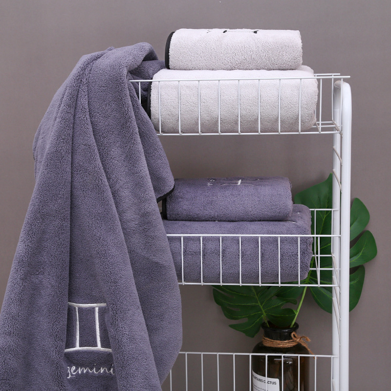 Koralo pluošto rankšluosčių komplektas – greitai džiūsta, sugeria – vyrams ir moterims, poros komplektas – Medžiaga: 80% poliesteris, 20% poliamid; Siūlų specifikacija 150D; Svoris 300–400 g; Siuvinėjimas, kraštų apdaila