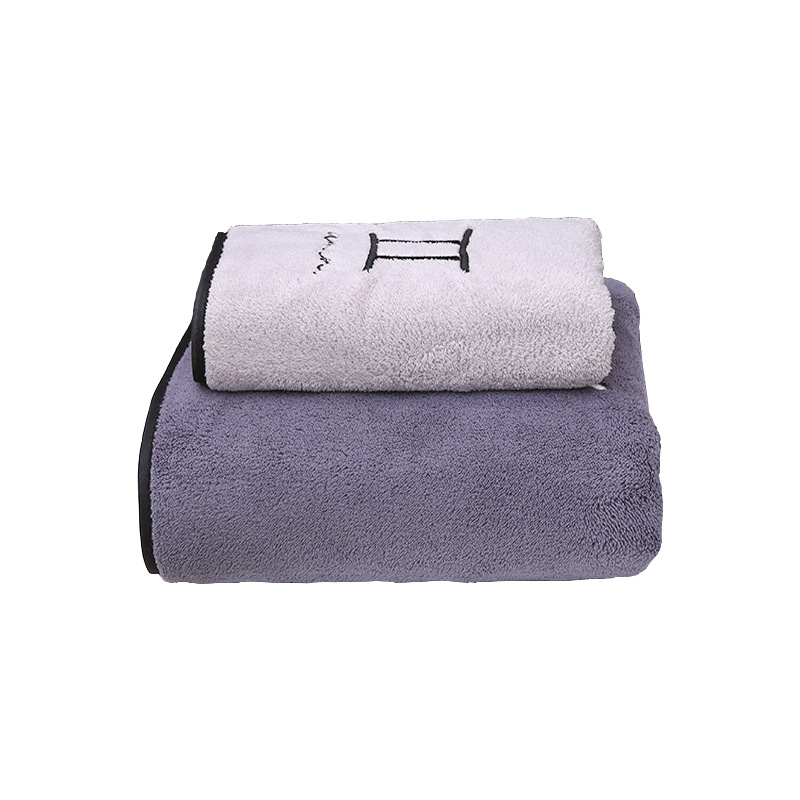 Koralo pluošto rankšluosčių komplektas – greitai džiūsta, sugeria – vyrams ir moterims, poros komplektas – Medžiaga: 80% poliesteris, 20% poliamid; Siūlų specifikacija 150D; Svoris 300–400 g; Siuvinėjimas, kraštų apdaila