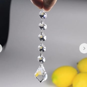 10 db kristálycsillár medál kiegészítő, K9 kristály juharlevél díszek, gyöngyös függönyök, barkácsolt kézzel készített lámpák, fehér kristály, kristálykövek