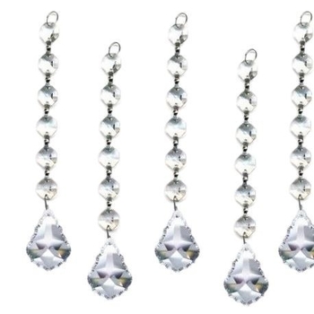 10 db kristálycsillár medál kiegészítő, K9 kristály juharlevél díszek, gyöngyös függönyök, barkácsolt kézzel készített lámpák, fehér kristály, kristálykövek