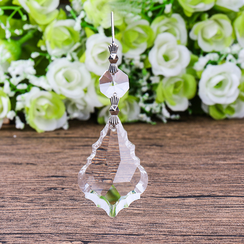 10 db kristálycsillár medál kiegészítő, K9 kristály juharlevél díszek, gyöngyös függönyök, barkácsolt kézzel készített lámpák, fehér kristály, kristálykövek