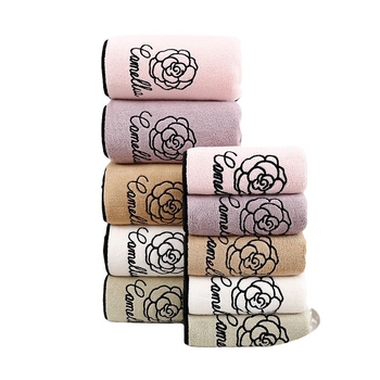 Vonios rankšluosčių ir veido rankšluosčių komplektas iš fliso, siuvinėtas, 150D, 80–100 g