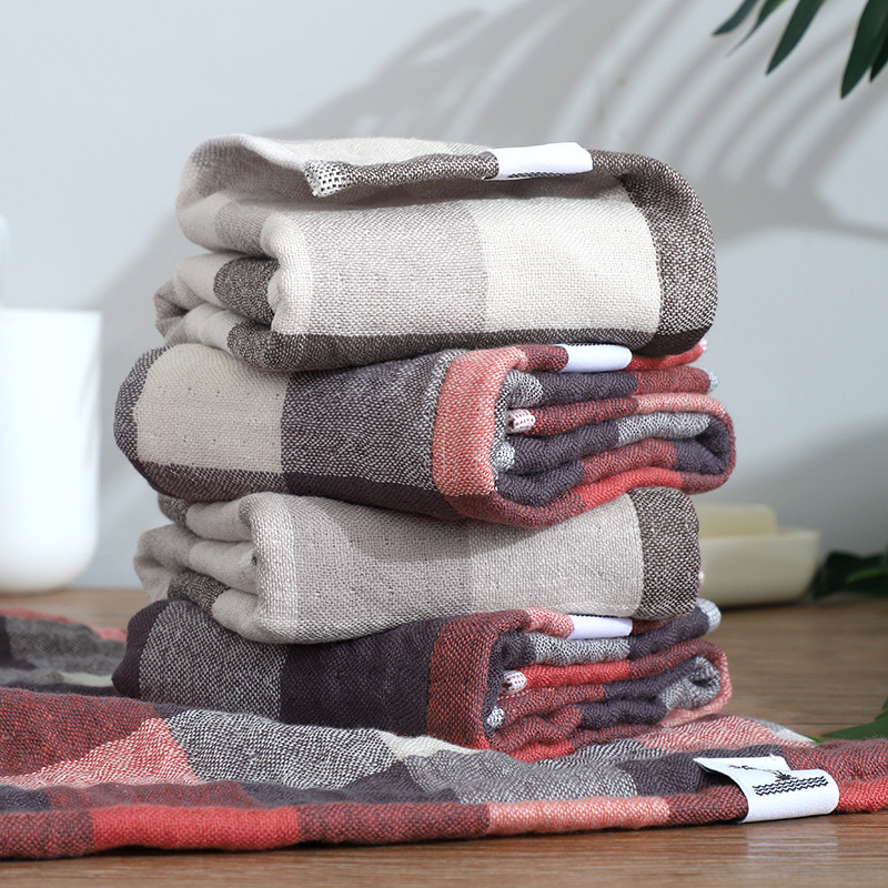 Medvilnės džakardo rankšluosčių rinkinys, 150D siūlas, svoris mažiau nei 50 g