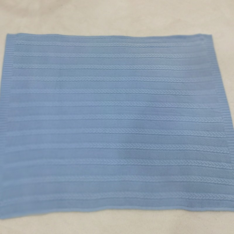 Gyerekeknek készült pamut jacquard kötött takaró, tavasz-őszi időszakban, 300–499 g (Weining | pamut | 300–499 g | egyszínű)