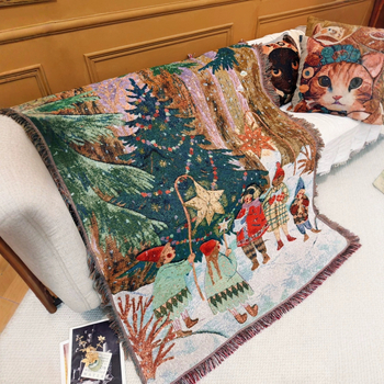 Többfunkciós kanapé takaró személy motívummal, pamut, 800–999 g, minden évszakban alkalmas