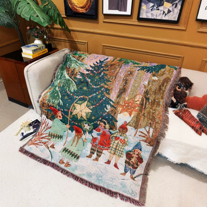 Többfunkciós kanapé takaró személy motívummal, pamut, 800–999 g, minden évszakban alkalmas