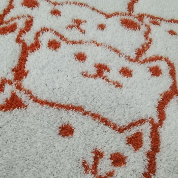 Cuvertură pentru copii din poliester, pluș moale și gros, tricot jacquard, pe o singură parte cu motiv iepuraș drăguț, 300–499 g, Calitate întâi