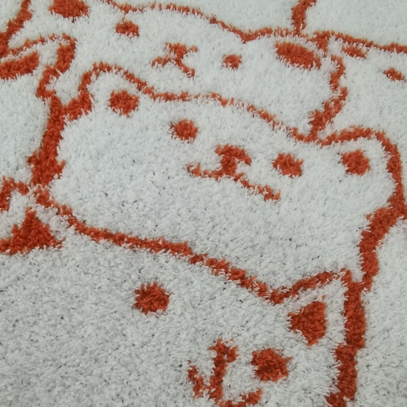 Cuvertură pentru copii din poliester, pluș moale și gros, tricot jacquard, pe o singură parte cu motiv iepuraș drăguț, 300–499 g, Calitate întâi