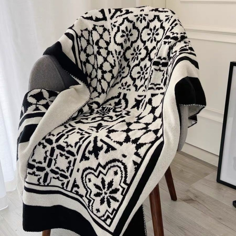 Keturių sezonų pledas, retro šviesos prabangaus stiliaus, akrilas, 500–799 g, vienalytis raštas, premium klasė, stilius 109835873