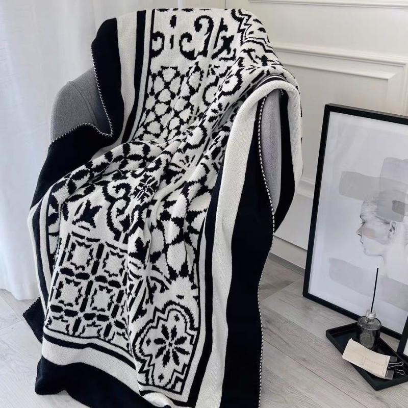 Keturių sezonų pledas, retro šviesos prabangaus stiliaus, akrilas, 500–799 g, vienalytis raštas, premium klasė, stilius 109835873