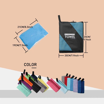 Waveboha Mikropluošto jogos rankšluostis šalas, nešiojamas, greitai džiūstantis vonios/pliažo rankšluostis, plokščias audinys 150d, 200-300 g, kodas 1003