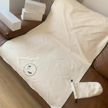 Памучен шал и хавлиено одеяло комплект, еднотонен дизайн, тегло 450 г, за пролетта и есента