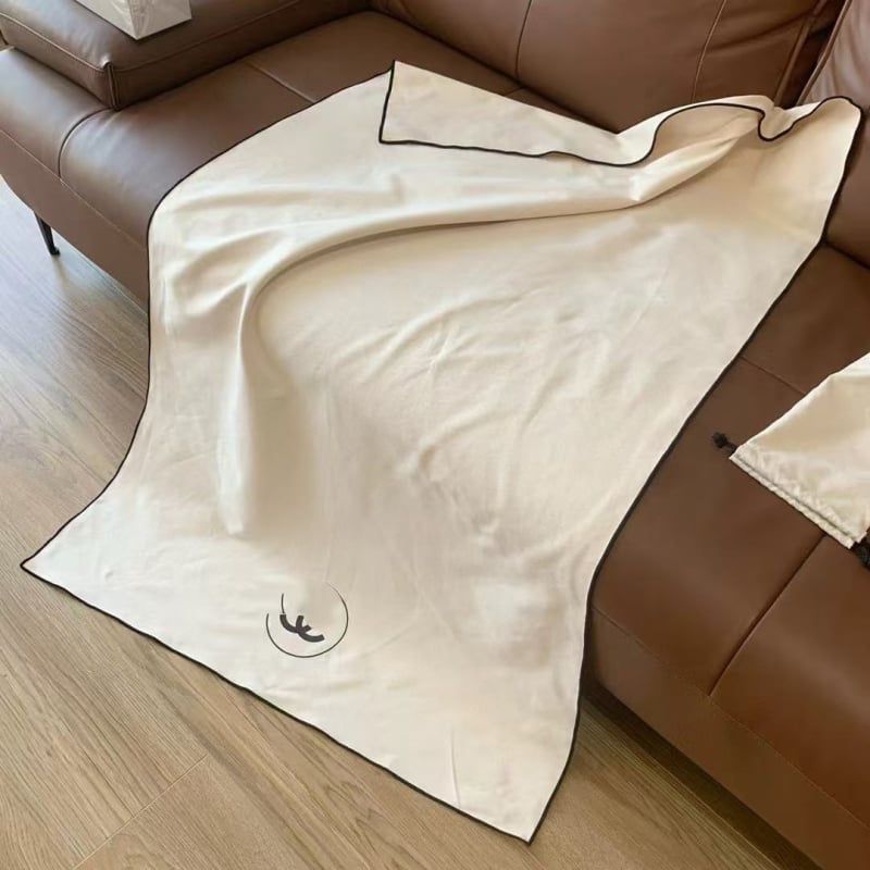 Памучен шал и хавлиено одеяло комплект, еднотонен дизайн, тегло 450 г, за пролетта и есента