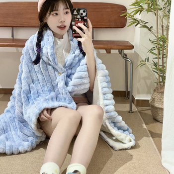 Pătură din flanel 100% poliester, personalizabilă, pentru toate sezoanele, stil modern minimalist.