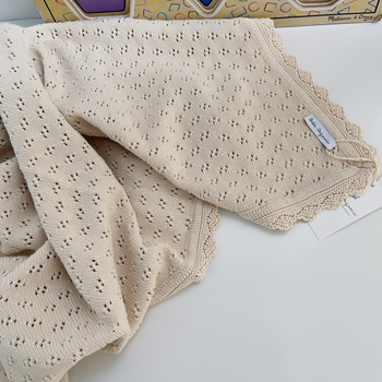 Pătură de copii din bumbac - Stil Nordic, 300–499 g, Pentru orice sezon, Model solid