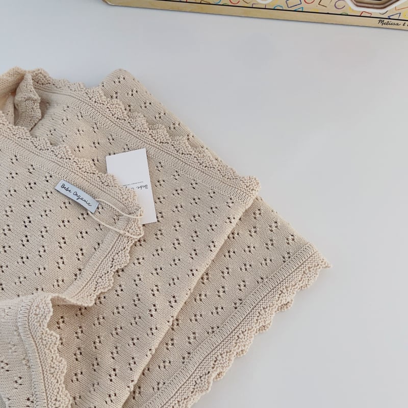 Pătură de copii din bumbac - Stil Nordic, 300–499 g, Pentru orice sezon, Model solid