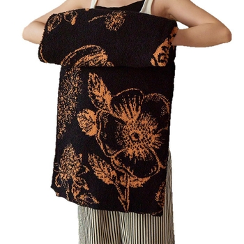 Pătură din bumbac cu ciucuri de catifea, imprimeu leopard – patru anotimpuri, 1000–1499 g, Premium, stil modern minimalist