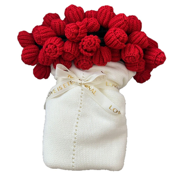 Pătură cu buchet de trandafiri, fibre acrilice, 800 g, iarnă, stil modern de simplitate