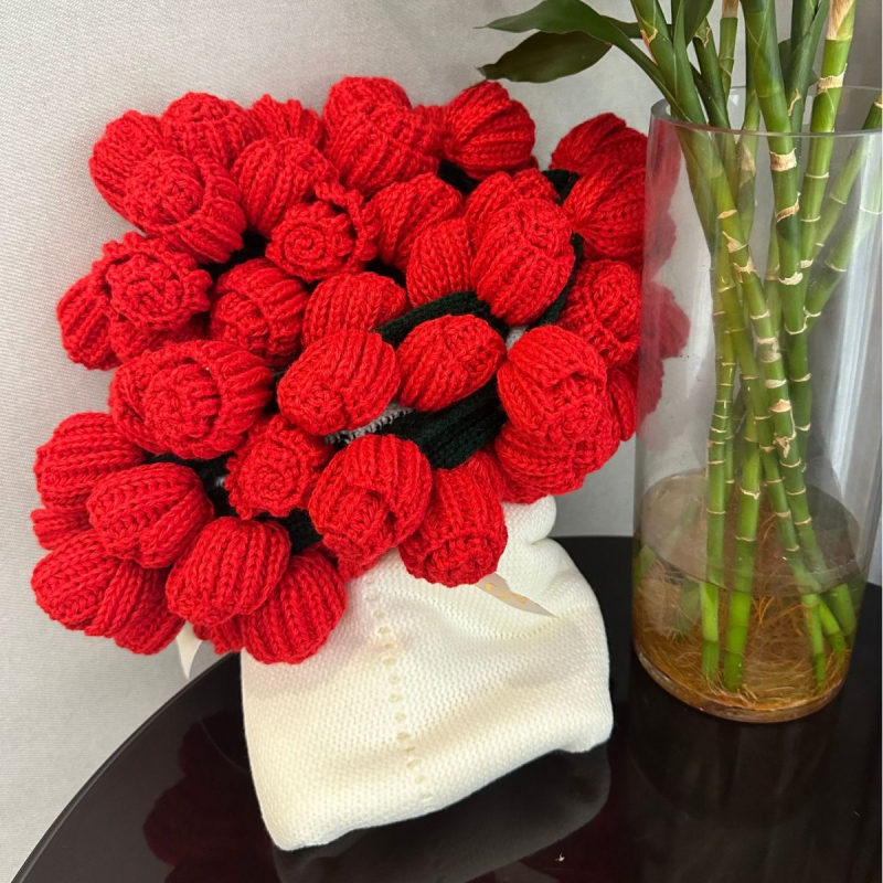Pătură cu buchet de trandafiri, fibre acrilice, 800 g, iarnă, stil modern de simplitate