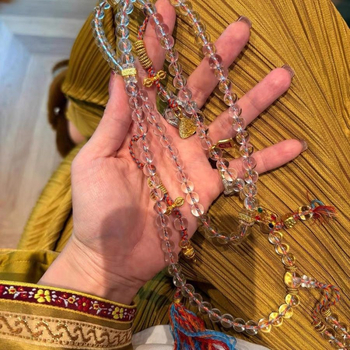 Brățară cu mărgele de cristal, accesorii din argint 925, fără pietre laterale